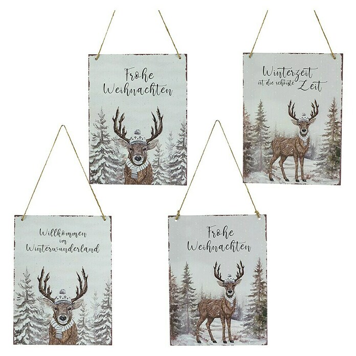 Noor Living Wanddekoration Jonas (0,1 x 28 cm, Winterlich, Metall) | BAUHAUS