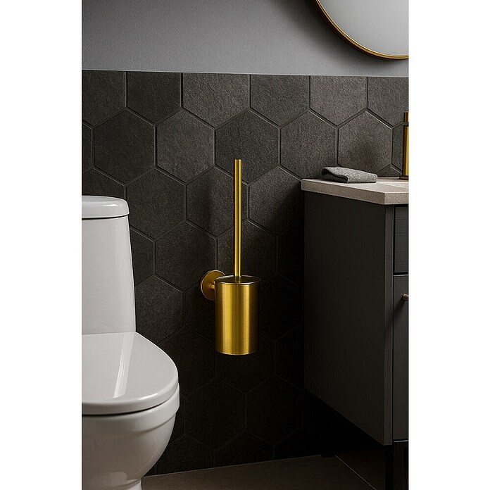 Camargue Carlit Escobillero mural (Altura: 34 cm, Oro) | BAUHAUS