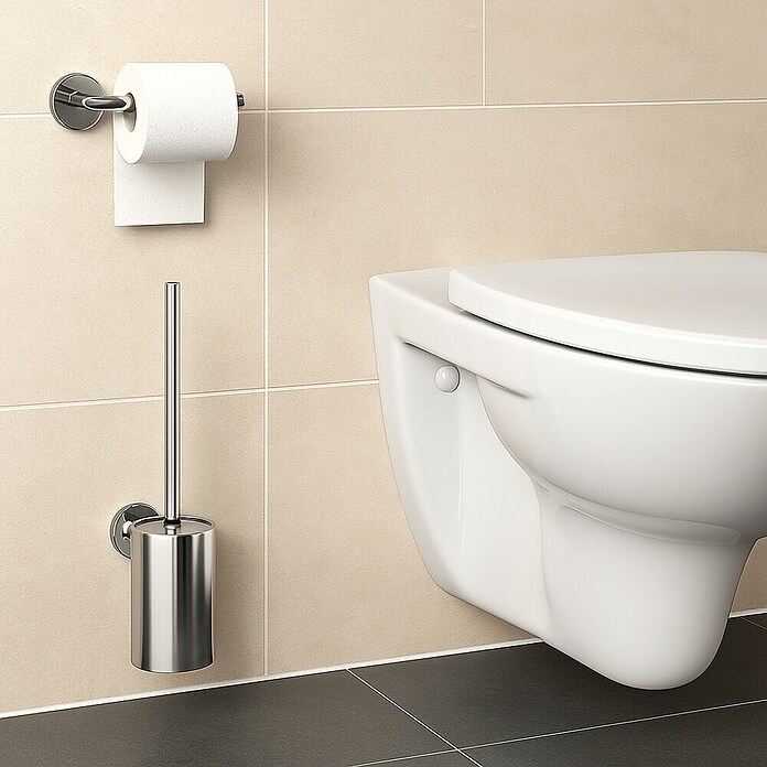 Camargue Carlit Escobillero mural (Altura: 34 cm, Níquel) | BAUHAUS