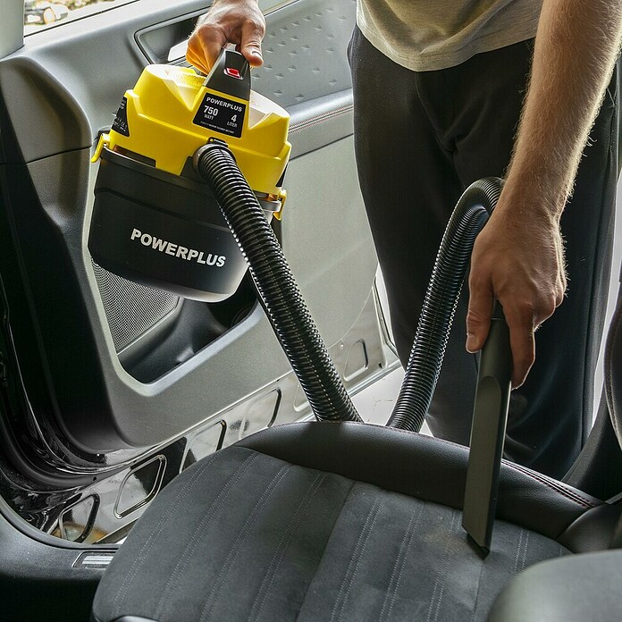 PowerPlus Aspirador en seco y húmedo eléctrico POWX318 (750 W, Volumen de recipiente: 4 l) | BAUHAUS