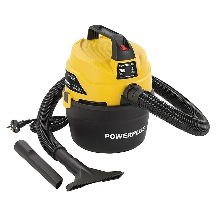 PowerPlus Aspirador en seco y húmedo eléctrico POWX318 (750 W, Volumen de recipiente: 4 l) | BAUHAUS