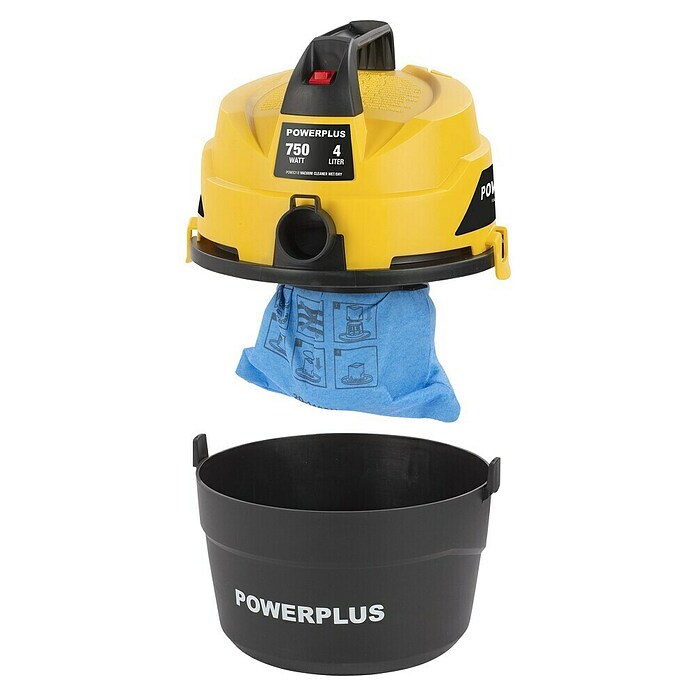PowerPlus Aspirador en seco y húmedo eléctrico POWX318 (750 W, Volumen de recipiente: 4 l) | BAUHAUS