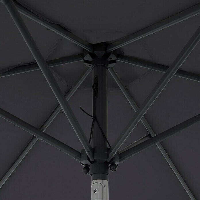 Doppler Balkonschirm rund Life 180 Lift (Anthrazit, Durchmesser Bespannung: 185 cm) | BAUHAUS