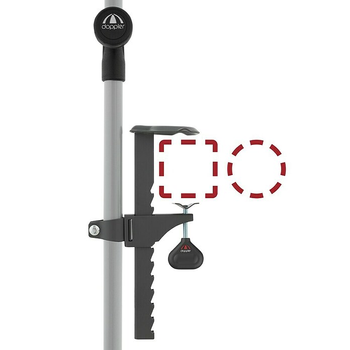 Doppler Balkonklammer Universal (Für Rohrdurchmesser: 22 mm - 33 mm, Anthrazit) | BAUHAUS