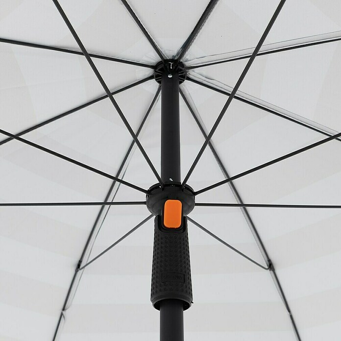 Doppler Balkonschirm rund myZone (Anthrazit gestreift, Durchmesser Bespannung: 200 cm) | BAUHAUS