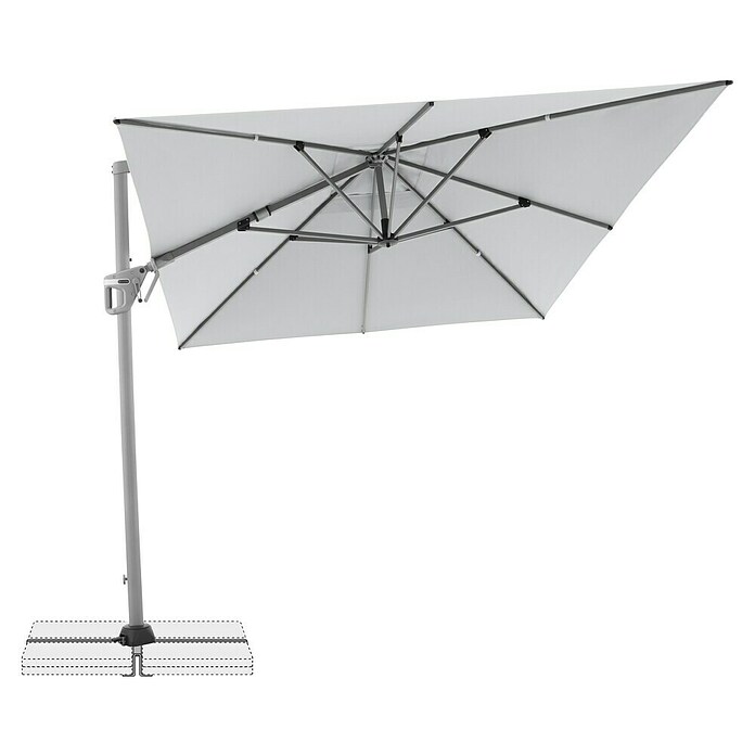 Doppler Ampelschirm Active Neo Side (Hellgrau, Bespannungsmaß (L x B): 260 x 350 cm) | BAUHAUS