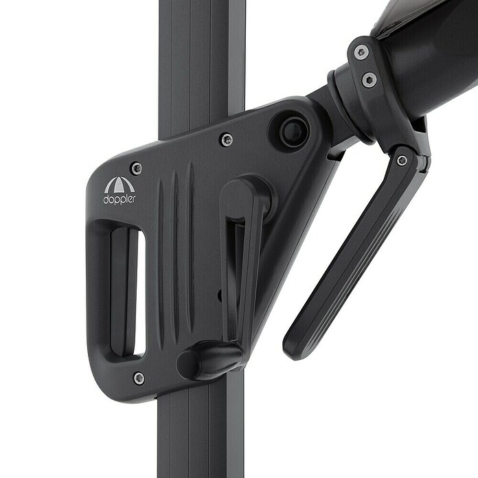 Doppler Ampelschirm rund Life 310 Side (Hellgrau, Durchmesser Bespannung: 310 cm) | BAUHAUS