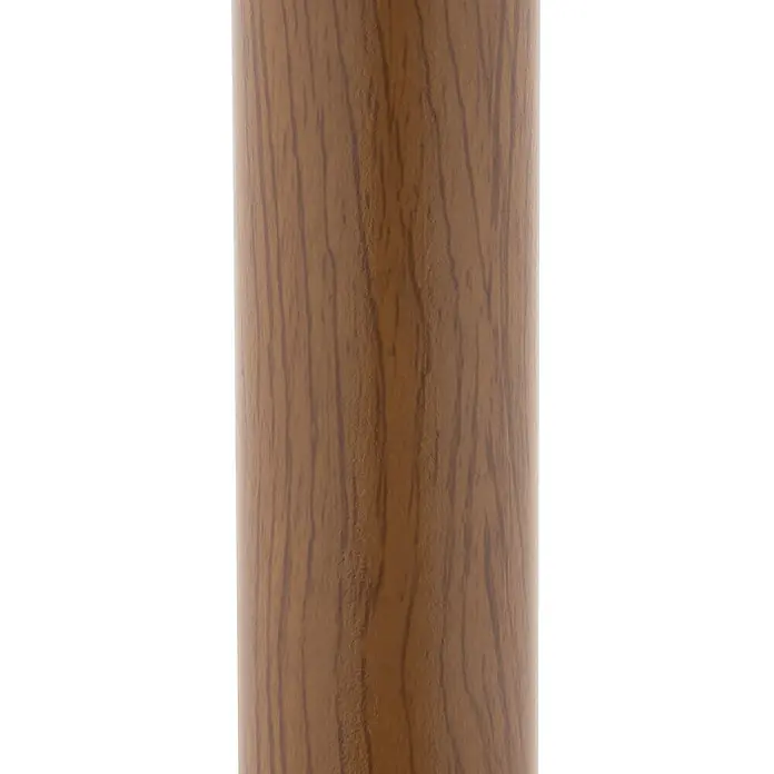 Doppler Balkonschirm rund Life Lift - Greige, Durchmesser Bespannung: 305 cm - Nahaufnahme einer braunen Säule mit Holzmaserung.