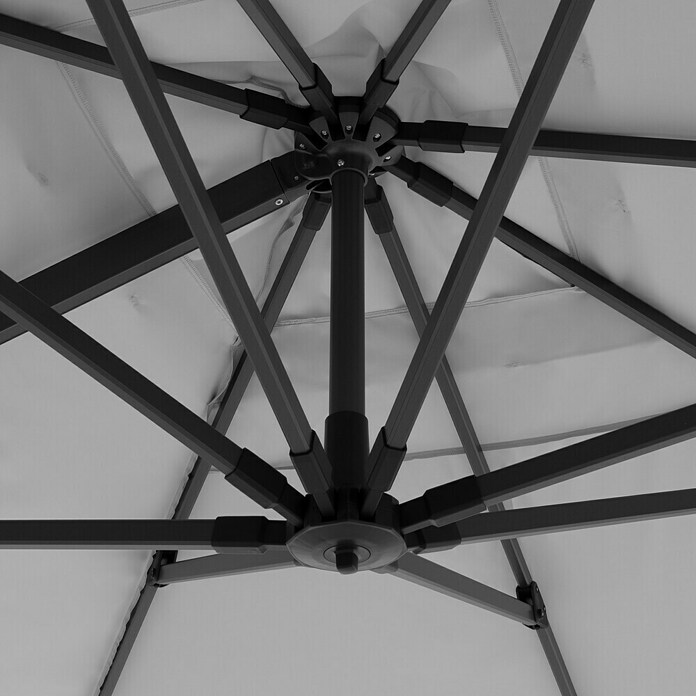 Doppler Ampelschirm Life (Hellgrau, Bespannungsmaß (L x B): 300 x 400 cm) | BAUHAUS