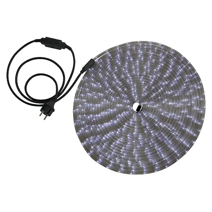 Globo Tira de luces LED - Largo: 18 m, Color de luz: Blanco neutro, 25,92 W, 864 lm - Luz de cuerda LED enrollada con cable de alimentación y enchufe. Ideal para decoraciones interiores y exteriores.