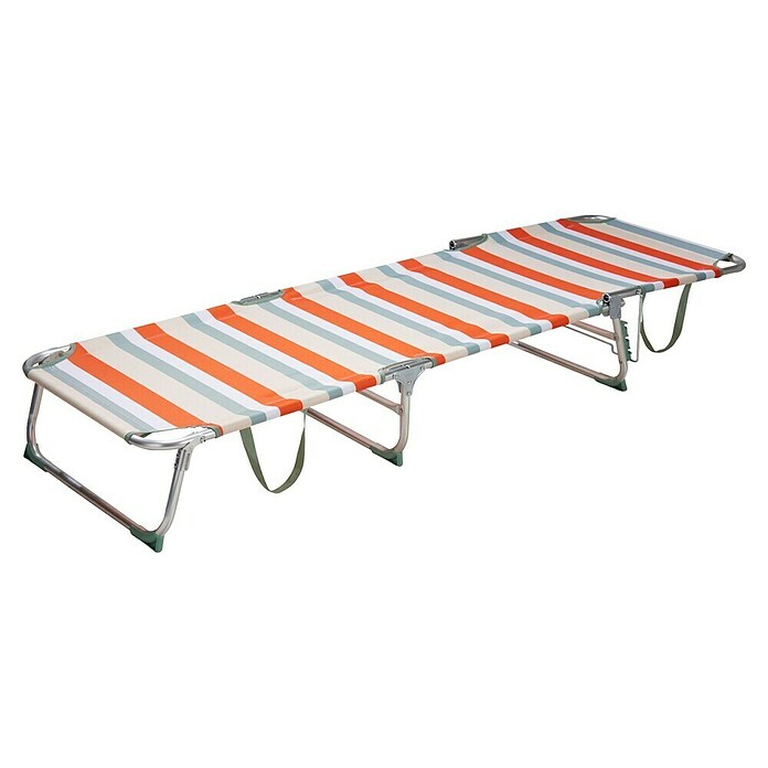 Ligbed (Opvouwbaar, Rood gestreept) | BAUHAUS