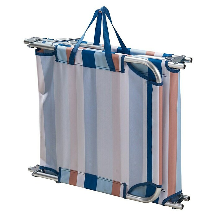 Ligbed (Opvouwbaar, Blauw gestreept) | BAUHAUS