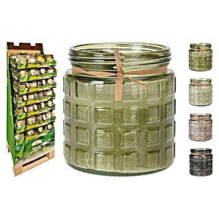 Citronella kaars (Diameter: 11,5 cm, Groen / Beige / Grijs)