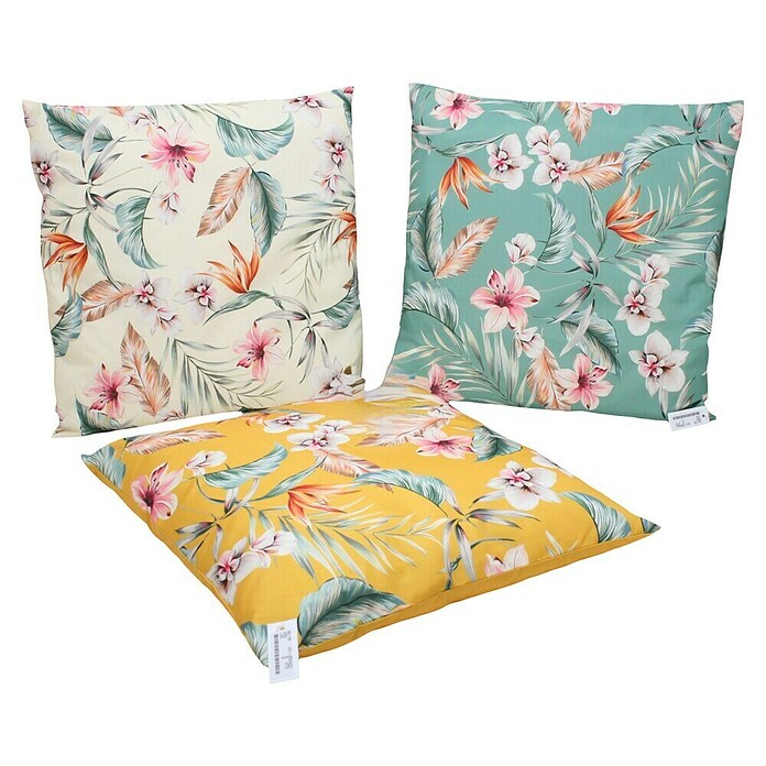 Outdoor kussen Bloemen (45 x 45 cm, Kunststof) | BAUHAUS