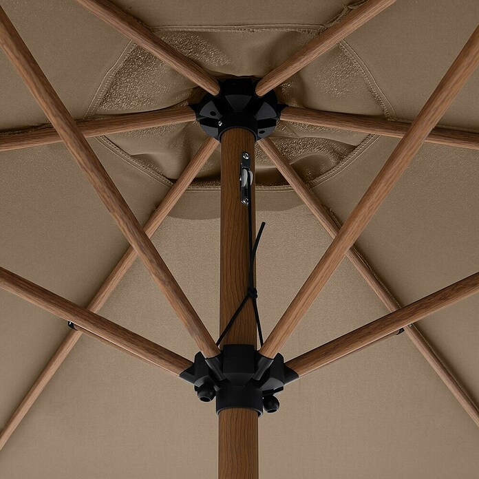 Doppler Balkonschirm rund Life Lift (Greige, Durchmesser Bespannung: 305 cm) | BAUHAUS