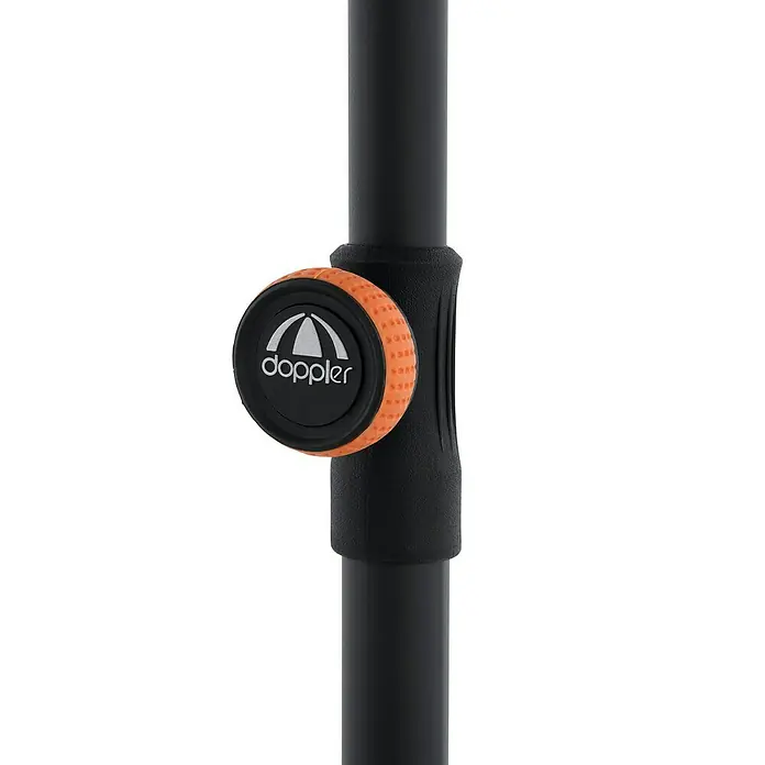 Doppler Balkonschirm myZone - Natur, Bespannungsmaß (L x B): 125 x 190 cm - Nahaufnahme einer Doppler-Kurbel für Sonnenschirme, die Funktionalität und Design vereint.