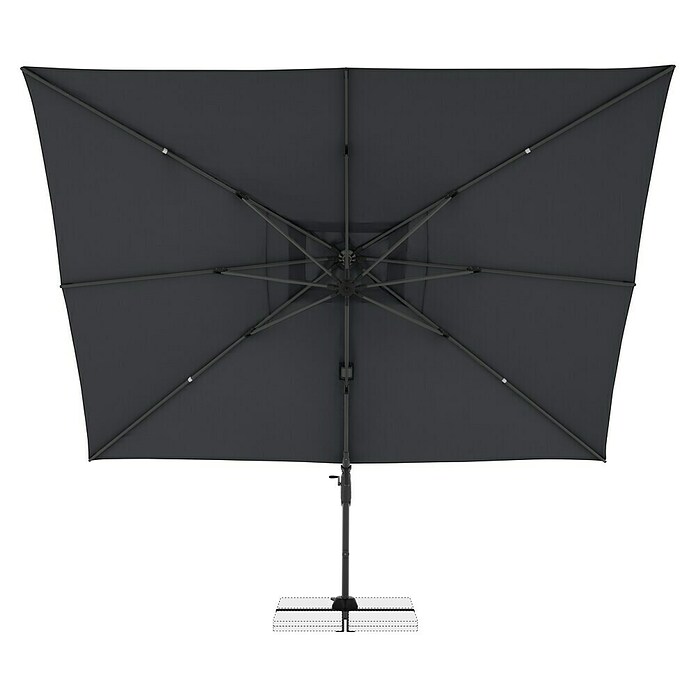 Doppler Ampelschirm Life Side (Anthrazit, Bespannungsmaß (L x B): 300 x 400 cm) | BAUHAUS
