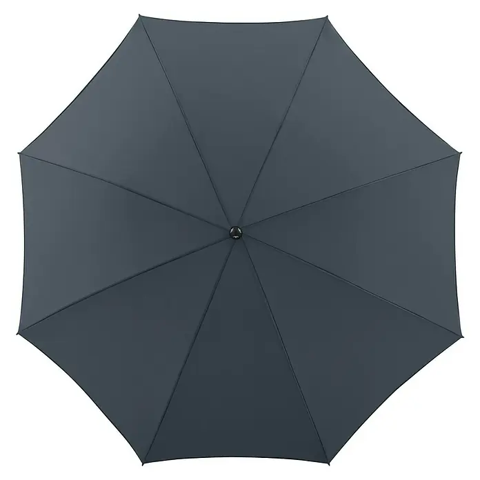 Doppler Balkonschirm rund myZone - Anthrazit, Durchmesser Bespannung: 200 cm - Draufsicht eines dunkelblauen Regenschirms, der durch sein schlichtes und elegantes Design besticht. Ideal für regnerische Tage.