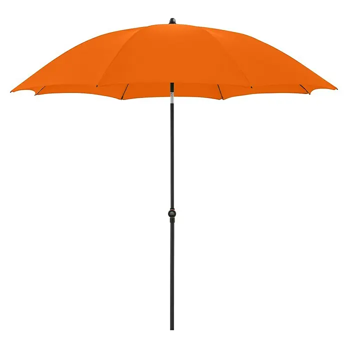 Doppler Balkonschirm rund myZone - Orange, Durchmesser Bespannung: 200 cm - Ein auffälliger orangefarbener Sonnenschirm, ideal für sonnige Tage im Freien, bietet stilvollen Schutz und ist ein echter Hingucker im Garten.