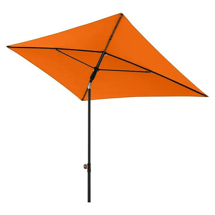 Doppler Balkonschirm myZone - Orange, Bespannungsmaß (L x B): 125 x 190 cm - Hier ist ein schöner orangefarbener Sonnenschirm, ideal für sonnige Tage im Garten oder auf der Terrasse, um vor der Sonne zu schützen.