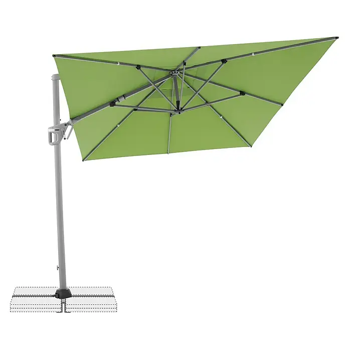 Doppler Ampelschirm Active Neo - Grün, Bespannungsmaß (L x B): 260 x 350 cm - Dieser elegante grüne Sonnenschirm bietet optimalen Schutz vor der Sonne. Ideal für Garten, Terrasse oder Balkon.