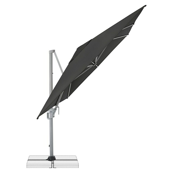 Doppler Ampelschirm Active Neo (Anthrazit, L x B: 350 x 260 cm) | BAUHAUS