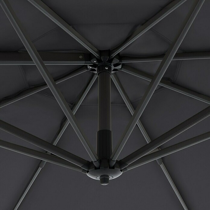 Doppler Ampelschirm rund Life 310 Side (Anthrazit, Durchmesser Bespannung: 310 cm) | BAUHAUS