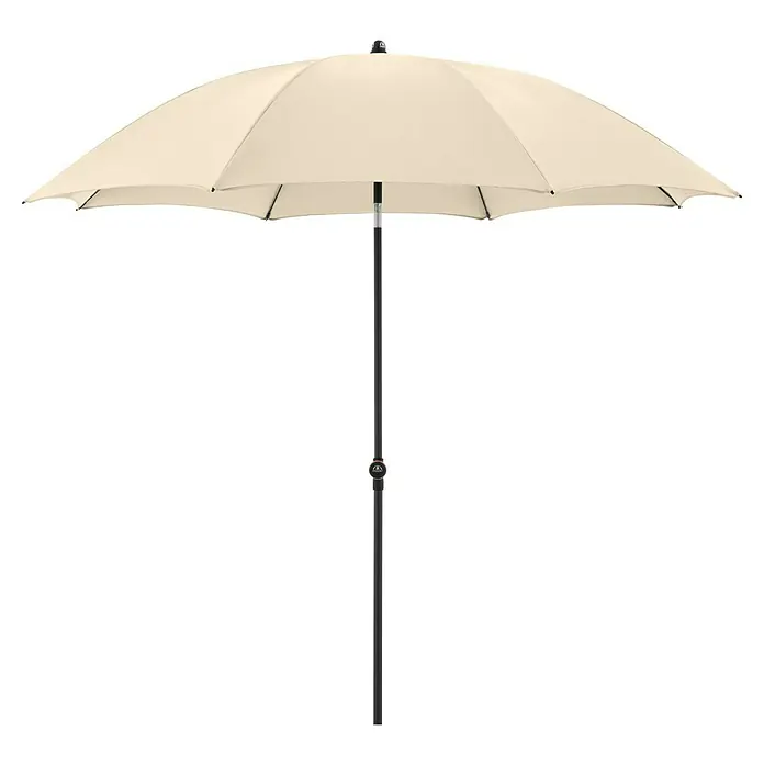 Doppler Balkonschirm rund myZone - Natur, Durchmesser Bespannung: 200 cm - Der beigefarbene Sonnenschirm spendet Schatten. Mit robustem Ständer für sicheren Halt im Garten oder auf der Terrasse.