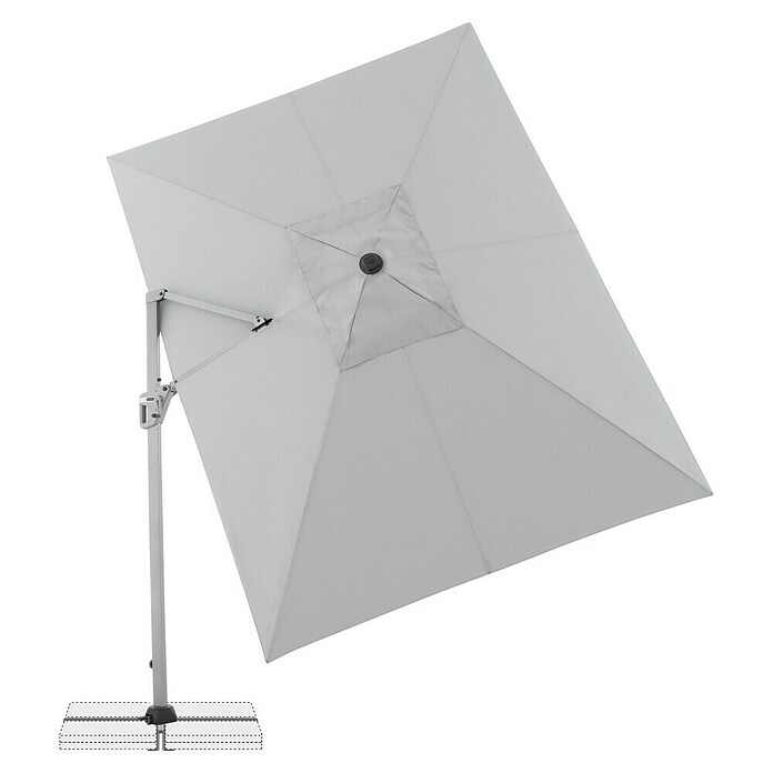 Doppler Ampelschirm Active Neo Side (Hellgrau, Bespannungsmaß (L x B): 260 x 350 cm) | BAUHAUS