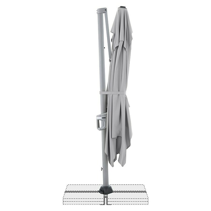 Doppler Ampelschirm Active Neo Side (Hellgrau, Bespannungsmaß (L x B): 260 x 350 cm) | BAUHAUS