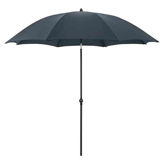 Doppler Balkonschirm rund myZone - Anthrazit, Durchmesser Bespannung: 200 cm - Großformatiger, grauer Sonnenschirm mit stabilem Mittelstock für optimalen Schatten im Garten oder auf der Terrasse.
