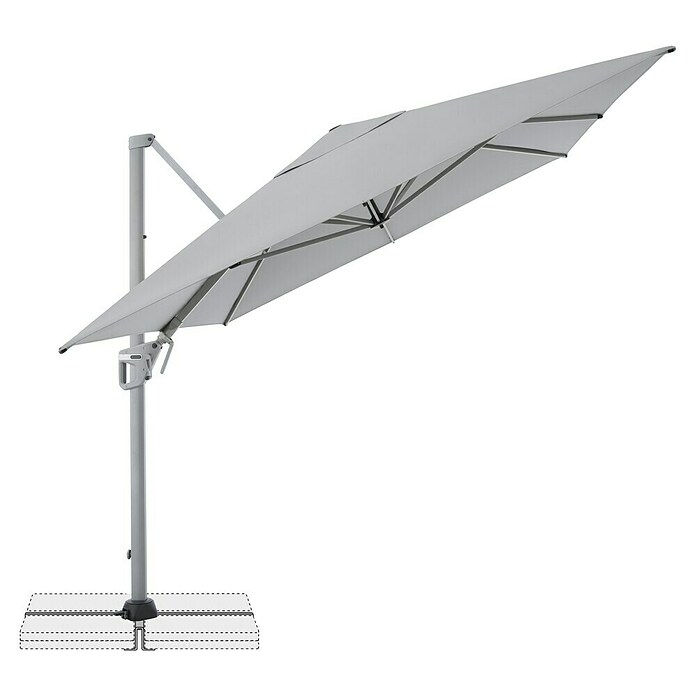 Doppler Ampelschirm Active Neo Side (Hellgrau, Bespannungsmaß (L x B): 260 x 350 cm) | BAUHAUS