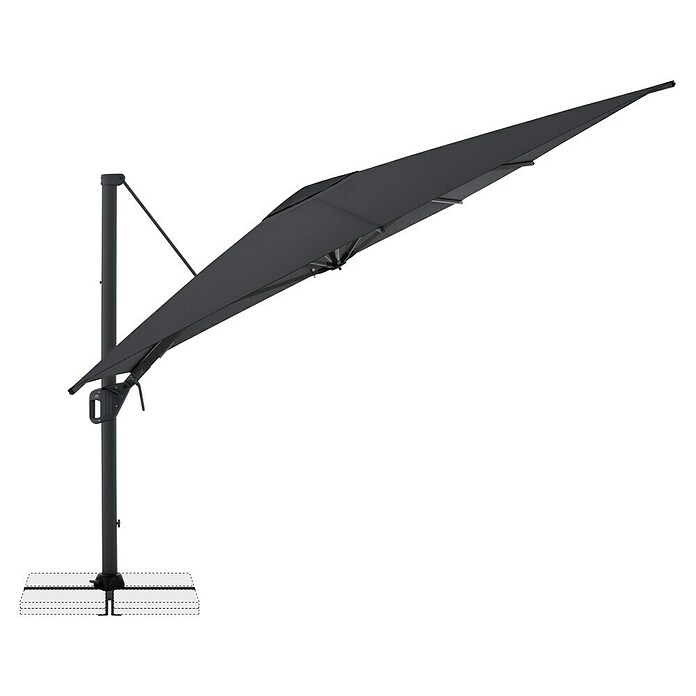 Doppler Ampelschirm Life Side (Anthrazit, Bespannungsmaß (L x B): 300 x 400 cm) | BAUHAUS