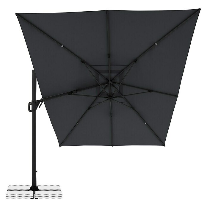 Doppler Ampelschirm Life Side (Anthrazit, Bespannungsmaß (L x B): 300 x 400 cm) | BAUHAUS