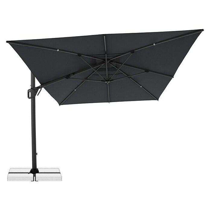 Doppler Ampelschirm Life Side (Anthrazit, Bespannungsmaß (L x B): 300 x 400 cm) | BAUHAUS