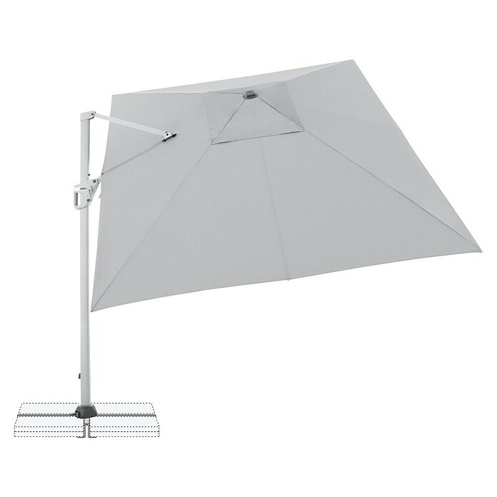 Doppler Ampelschirm Active Neo Side (Hellgrau, Bespannungsmaß (L x B): 260 x 350 cm) | BAUHAUS
