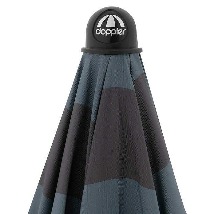 Doppler Balkonschirm rund myZone (Anthrazit gestreift, Durchmesser Bespannung: 200 cm) | BAUHAUS