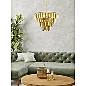 Eglo Lámpara colgante redonda Erseka (40 W, Ø x Al: 48,5 x 145 cm, Oro, E27) | BAUHAUS