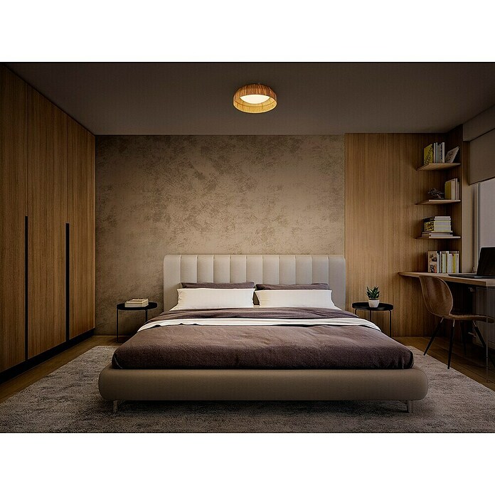 Ledvance Plafón redondo Bambú (12 W, Ø x Al: 50 x 13 cm, Beige) | BAUHAUS