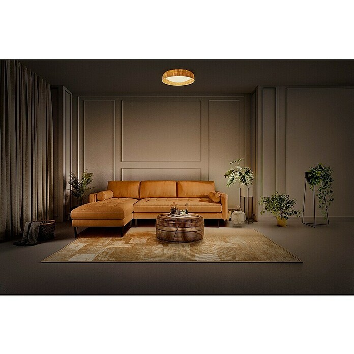 Ledvance Plafón redondo Bambú (28 W, Ø x Al: 50 x 13 cm, Beige) | BAUHAUS