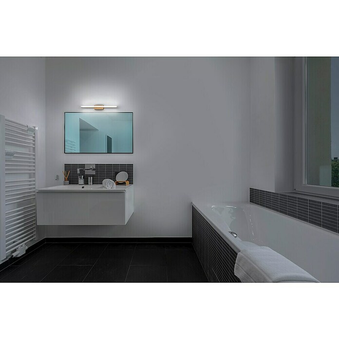 Ledvance Orbis Aplique LED para espejo (10 W, Madera, Blanco cálido) | BAUHAUS