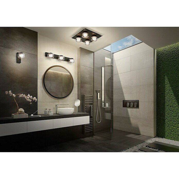 Ledvance Orbis Aplique de pared LED (55 W, L x An x Al: 50 x 12 x 9 cm, Negro, Blanco neutro, 3 ud.) | BAUHAUS