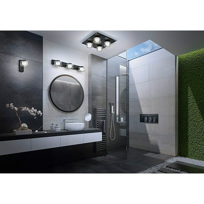 Ledvance Orbis Aplique de pared LED (55 W, L x An x Al: 50 x 12 x 9 cm, Negro, Blanco neutro, 3 ud.) | BAUHAUS