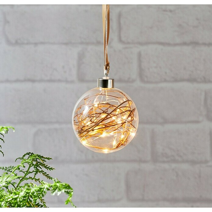 Eglo Lámpara colgante LED redonda Glow (0,18 W, Diámetro: 10 cm, Blanco cálido, Dorado) | BAUHAUS