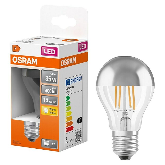 Osram Star Bombilla LED Classic A 35 (E27, No regulable, Blanco cálido, 400 lm, 4 W) | BAUHAUS
