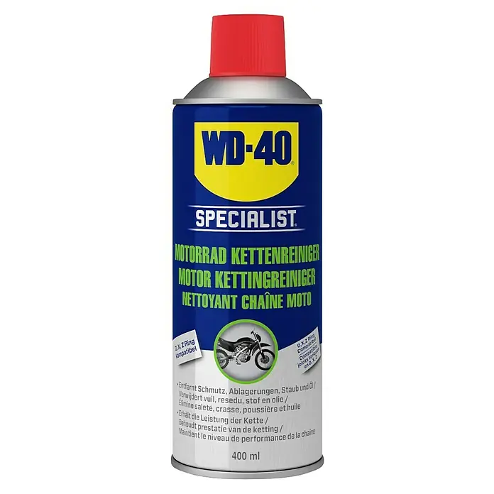 WD-40 Specialist Motorbike Kettenreiniger Smart Straw - 400 ml, Klar - WD-40 Specialist Motorrad Kettenreiniger: Entfernt Schmutz, Ablagerungen und Öl, erhält die Leistung der Kette.