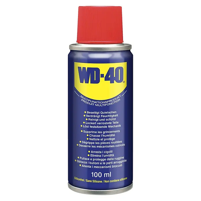 WD-40 Multiöl Classic - 100 ml - Abbildung einer 100-ml-Dose WD-40 Multifunktionsprodukt, ideal zum Lösen von Rost und zur Schmierung.