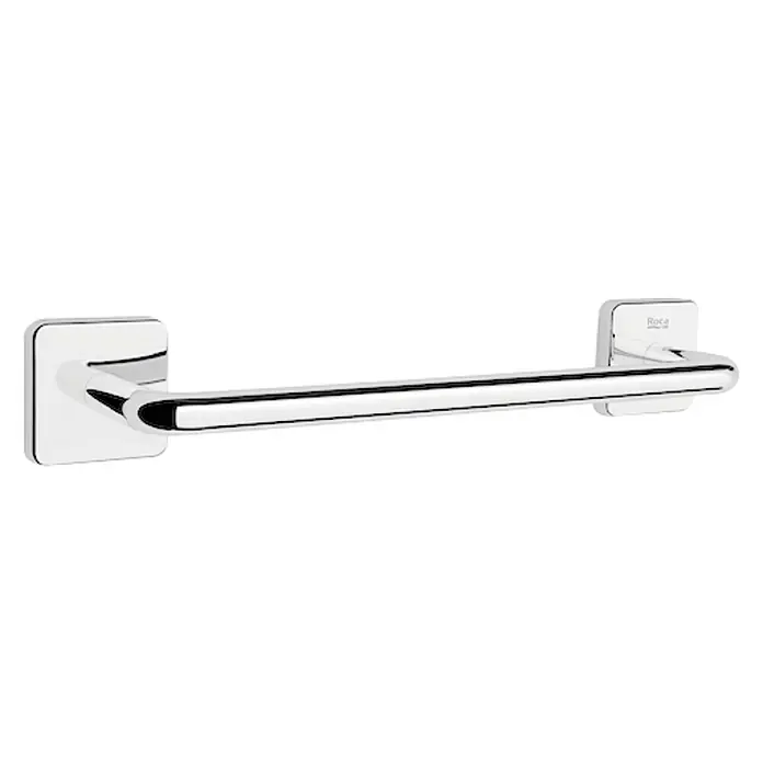 Roca Victoria Toallero - Ancho: 30 cm, Pegado, Resplandeciente - Toallero cromado moderno con un diseño elegante. Los soportes rectangulares se adaptan perfectamente a cualquier baño. Un complemento elegante y práctico.