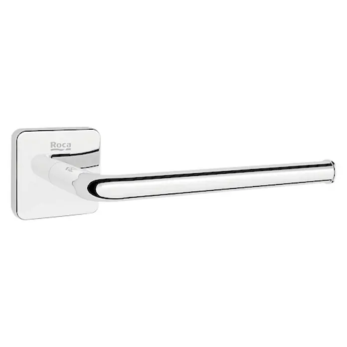 Roca Victoria Portarrollos papel higiénico - Sin tapa, Cromo, Metal - Moderno portarrollos de papel higiénico Roca en cromo pulido con soporte cuadrado para baños elegantes.
