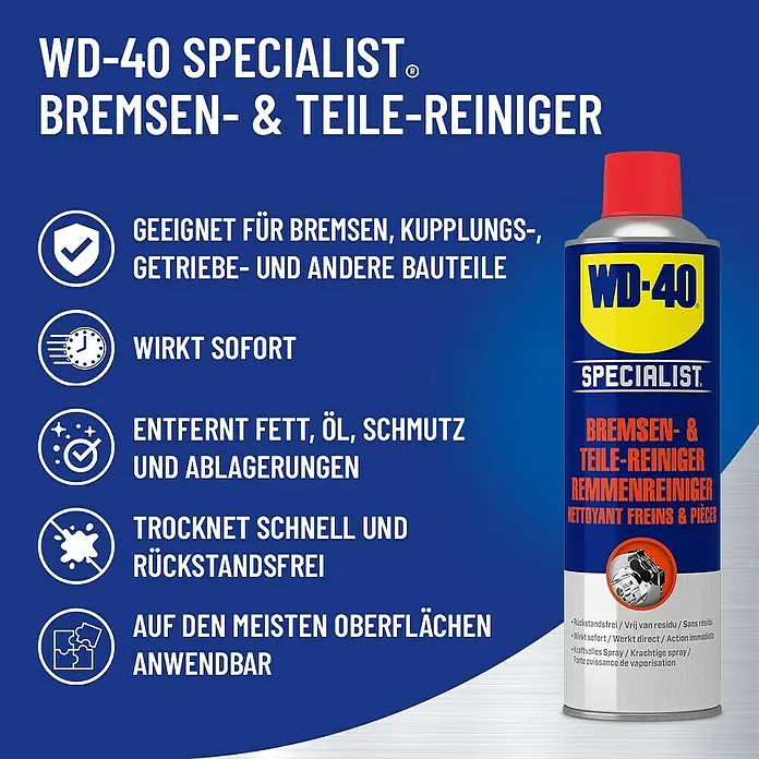 WD-40 Specialist Bremsen- & Teilereiniger Smart Straw - 500 ml - WD-40 Specialist Bremsen- & Teile-Reiniger: Geeignet zur Reinigung von Bremsen, Kupplungen, Getrieben und Bauteilen.